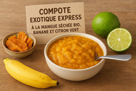 Recette Compote exotique express à la mangue banane citron vert-agromaya