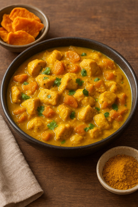 Poulet au curry et mangue séchée bio-Agromaya